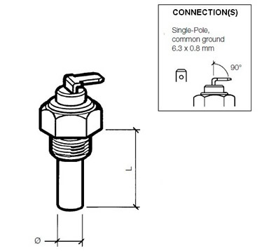 Oil temperature sender 150C - M14